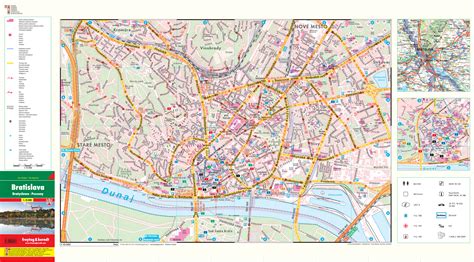 Mapa Starého Mesta Bratislavy s vyznačenými ulicami