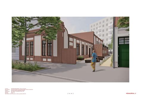 Vizualizácia modernej obytnej zástavby v oblasti bývalého priemyselného areálu
