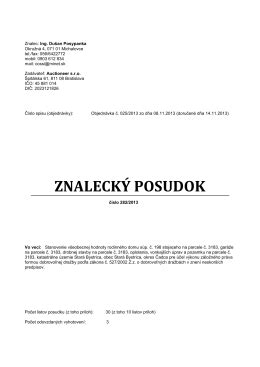 Znalecký posudok na nehnuteľnosť