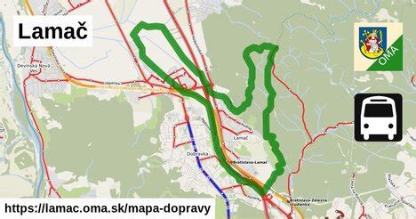 Mapa mestskej časti Lamač s vyznačením Malokarpatského námestia