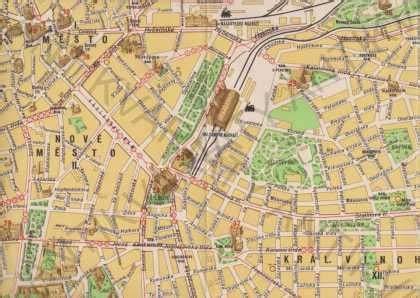 Mapa historického centra Prešova s vyznačenými meštianskymi domami