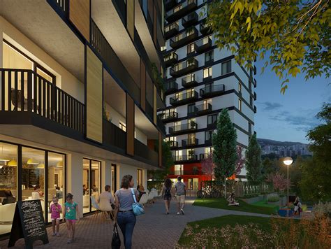 Vizualizácia nového námestia v projekte Čerešne Plaza