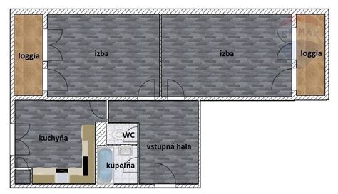 Ilustrácia znázorňujúca delený byt s dvoma nájomníkmi