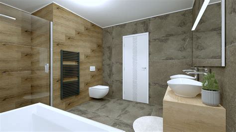 Moderný roštový strop v kúpeľni