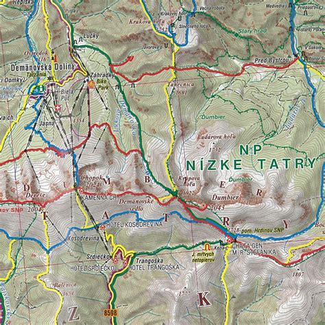 Nízke Tatry - turistická mapa
