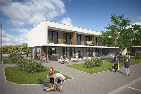 Vizualizácia modernej obytnej zóny