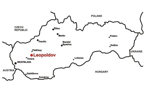 Mapa mesta Leopoldov