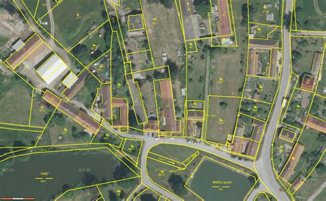 Mapa obce Vištuk s vyznačenými zónami