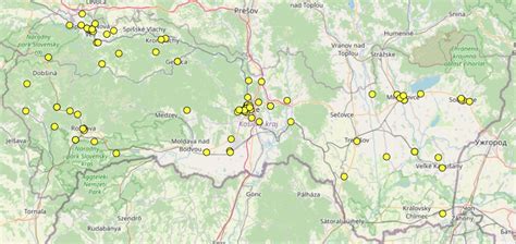 Mapa prírodných oblastí v Banskobystrickom samosprávnom kraji