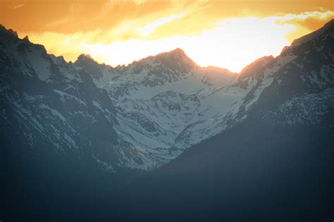 Vysoké Tatry pri západe slnka