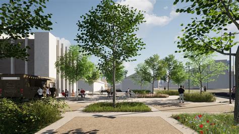 Vizualizácia okolia Auparku s novými developerskými projektmi