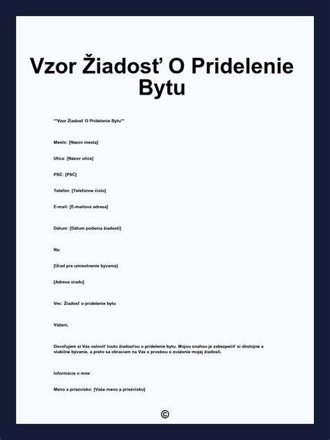 Ilustračný obrázok žiadosti o prenájom