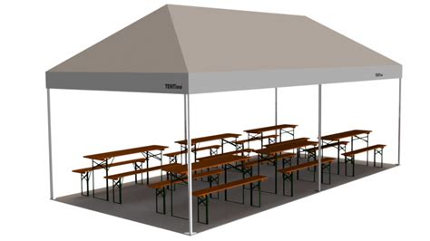 Detailný pohľad na konštrukciu rozkladacieho párty stanu